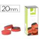 imanes-para-sujecion-q-connect-ideal-para-pizarras-magneticas20-mm-rojo-caja-de-10-imanes