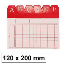 Indice Alfabético Fichero Nº4 125X200 Carton