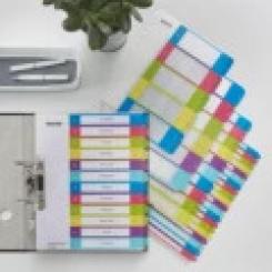 Índice de proyectos Imprimible LEITZ WOW. DIN A4. Pestañas PP 1-6