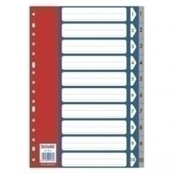 Indice Dohe Pp Numerico Fº Pestañas 1-10 16 Taladros Gris Con Ind.B/N