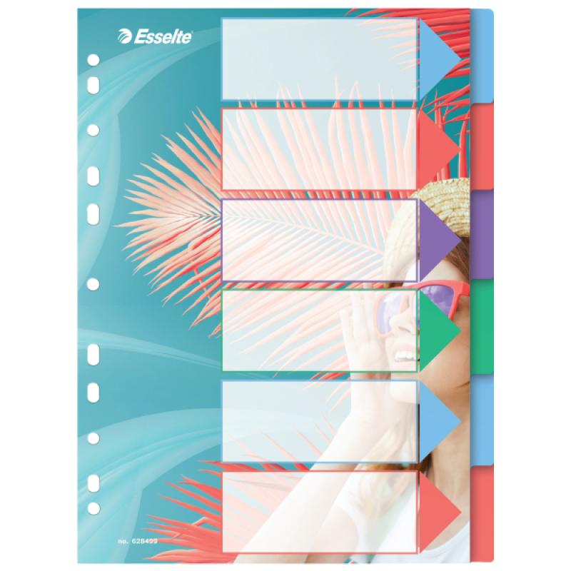 indice-multitaladro-esselte-colourbreeze-pp-a4-6-pestanas-multicolor