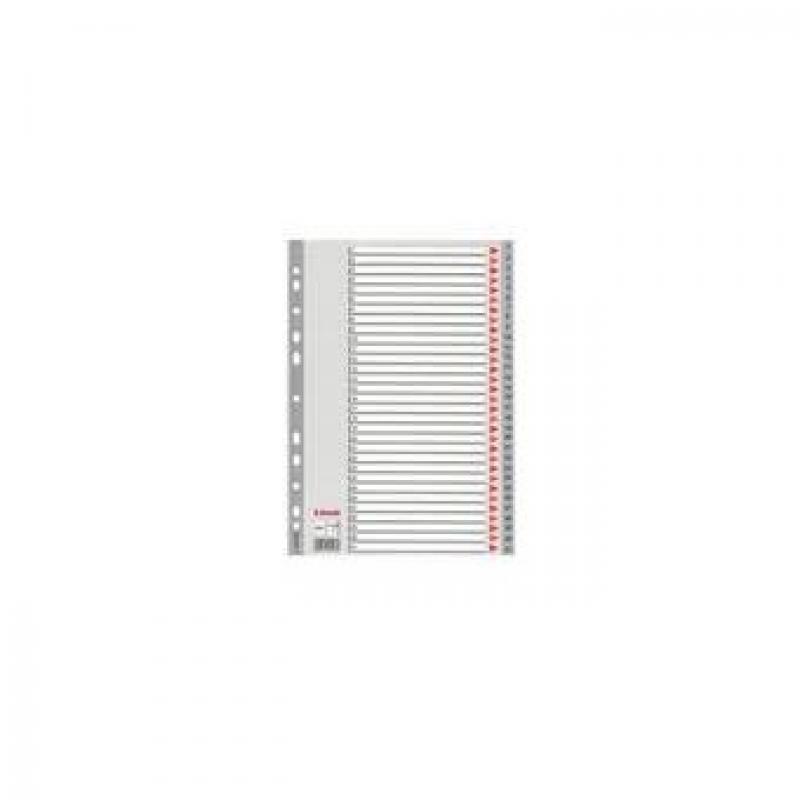 Índice multitaladro ESSELTE. DIN A4. Cartulina índice B/N. Pestañas 1-31 PP, gris