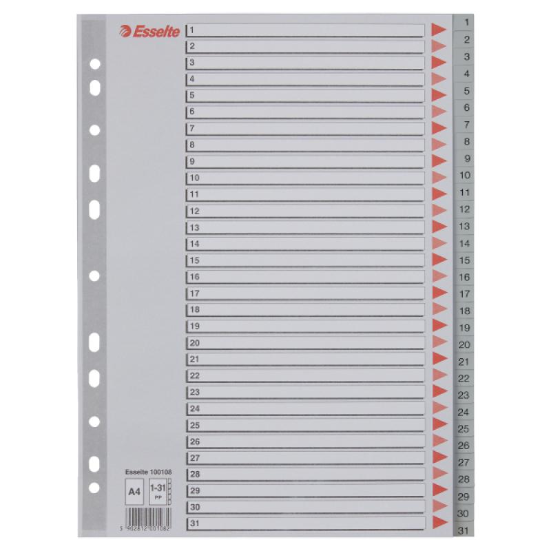 indice-multitaladro-esselte-din-a4-cartulina-indice-color-pestanas-1-31-pp-gris