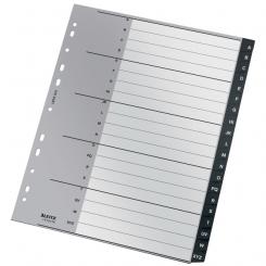 Índice multitaladro LEITZ Recycle. DIN A4 maxi. 20 Pestañas A-Z. PP, negro