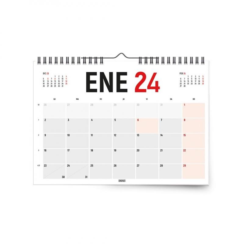 INGRAF Calendario Horizontal 42X30 Castellano 2024