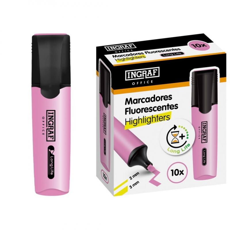 Ingraf Rotulador fluorescente rosa