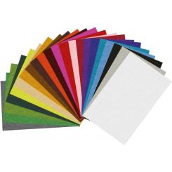 INNSPIRO Pack 22 láminas fieltro acrílico surtido colores 20x30cm.x1mm. 160gr./m2 Material para manualidades y decoración
