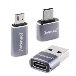 Intenso Set de Adaptadores USB MIX480 - USB-C a USB-A, USB-A a USB-C, USB-C a microUSB (paquete de 3)