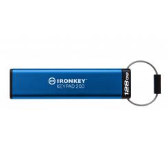 Kingston Technology IronKey Keypad 200 unidad flash USB 128 GB USB tipo A 3.2 Gen 1 (3.1 Gen 1) Azul