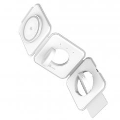 j5create JUPW3415 Auriculares, Smartphone, Reloj inteligente Blanco USB Cargador inalámbrico Carga rápida Interior
