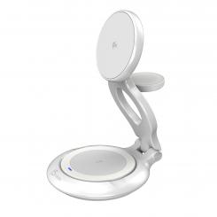 j5create JUPW3415-N cargador de dispositivo móvil Reloj inteligente, Auriculares, Smartphone Blanco USB Cargador inalámbrico Carga rápida Interior