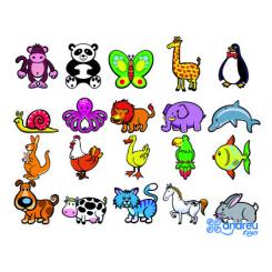 Juego Andreutoys Animalitos Magneticos 8 cm Caja De 20 Unidades Surtidas 20,6X19X4,5 cm