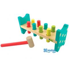 Juego Andreutoys Banco Pica Colores 8 Barras 28,6X8X12,2 cm