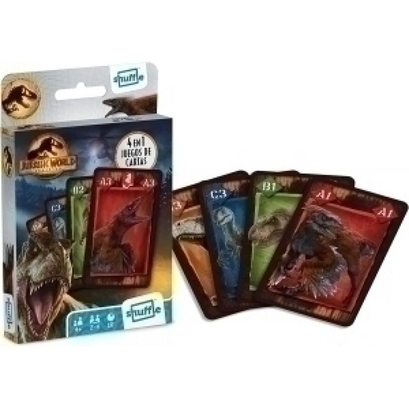 juego-cartamundi-shuffle-fun-4-in-1-jurassic-world