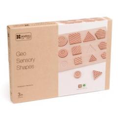 Juego didáctico ANDREUTOYS formas geosensoriales madera 12 piezas