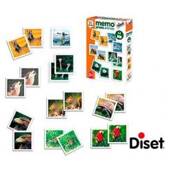 Juego Educativo Diset Fichas Memo Photo Animales +3 Años