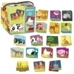 Juego Educativo Goula Memo Loto Granja Animales  +3 Años