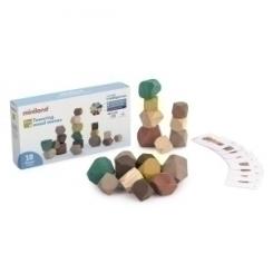 Juego Educat.Miniland Eco: Piedras Apilables 18 Pz.  (18 Meses)