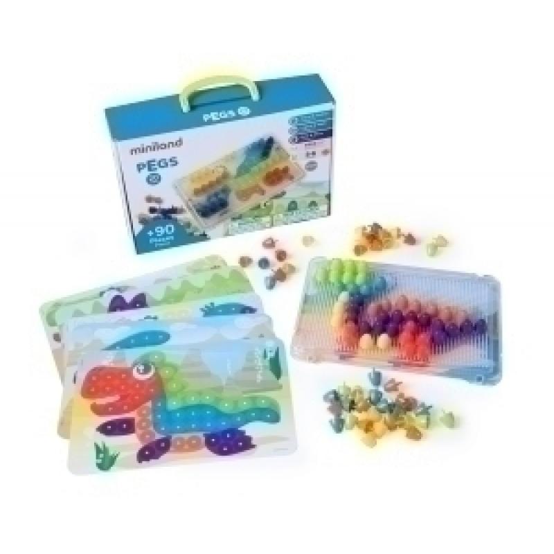juego-educatminiland-pegs-20-mm-90-piezas-bright-colors-3-6-anos
