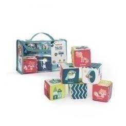 Juego Educat.Miniland Set De Cubos Blanditos Con Sonajero (0-6 Meses)