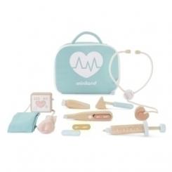 Juego Educat.Miniland Set De Medico De Madera Para Muñecos (3-6 Años)