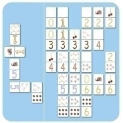 Juego Kluger Domino Numeros Gigantes 6 Fichas 4,5X9 Cm