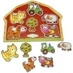 Juego Kluger Ensarte 6 Piezas Granja De Animales