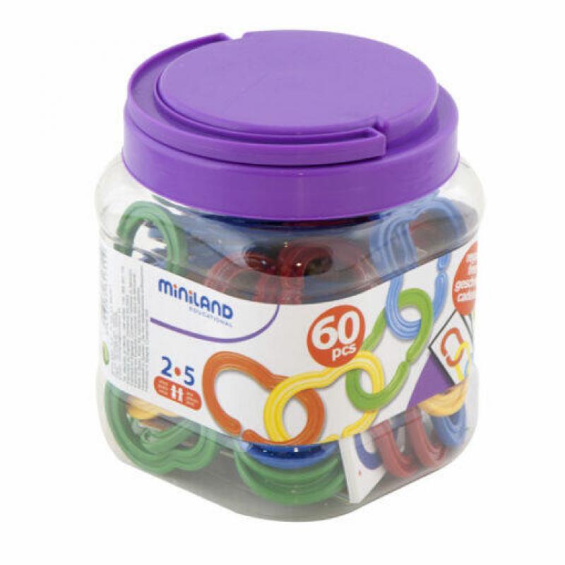 Juego Miniland cadena plastico seriacion y clasificacion 60 unidades