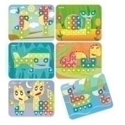 Juego Miniland Superpegs Animales Colores Brillantes Pack De  6 (2-5 Años)