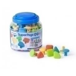 Juego Miniland Superpegs Colores Brillantes (128 Piezas) (2-5 Años)