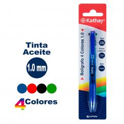 KATHAY Blister 1 Bolígrafo  1mm tinta de aceite 4 en 1