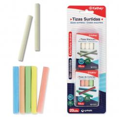 KATHAY Blister 2Cajas Tizas Bco+Color 10Ud Kath