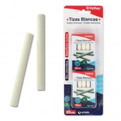 KATHAY Blister 2Cajas Tizas Blancas 10Ud Kathay