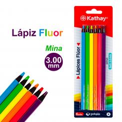 KATHAY Blister 6 Lapices Fluor Soft