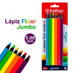 KATHAY Blister 6 Lapices Jumbo Fluor Soft