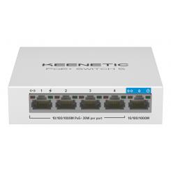 Keenetic Switch Gigabit de 5 puertos con 4 puertos PoE+ y asignación de energía de 60 W