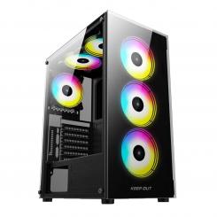 KeepOut XC-210 GLASS carcasa de ordenador Negro