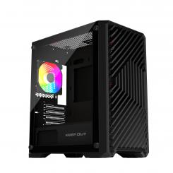 KeepOut XC-220 GLASS carcasa de ordenador Negro