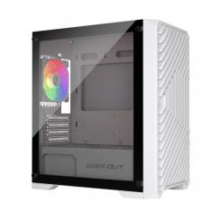 KeepOut XC-220W GLASS carcasa de ordenador Blanco