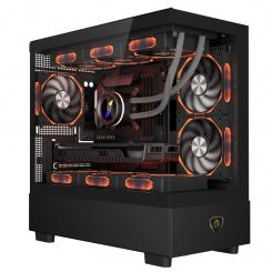 KeepOut XC-301 GLASS carcasa de ordenador Negro