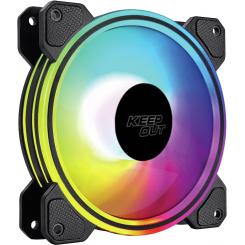 KeepOut XFC-120DR sistema de refrigeración para ordenador Carcasa del ordenador Ventilador 12 cm Negro