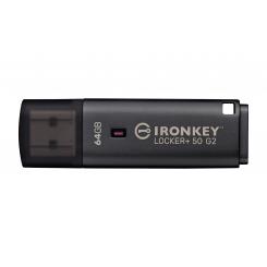 Kingston Technology IronKey 64GB Locker Plus 50 G2, FIPS 197, AES-256