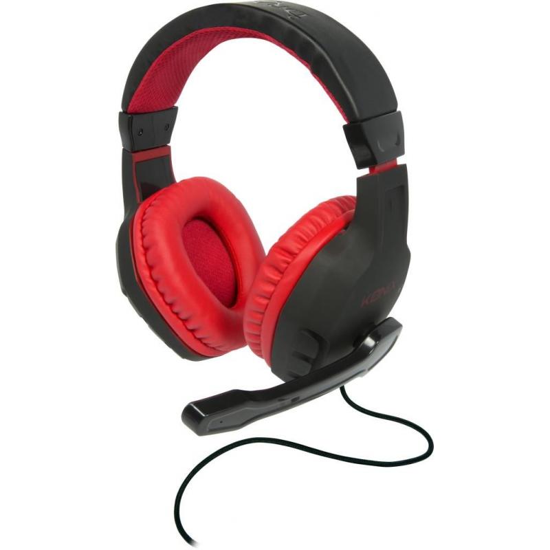 konix-drakkar-auriculares-alambrico-diadema-juego-negro-rojo