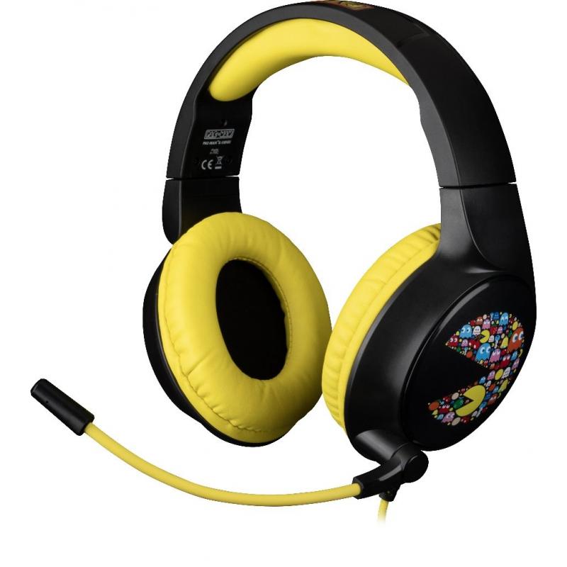 konix-pacman-auriculares-alambrico-diadema-juego-usb-tipo-a-negro-amarillo