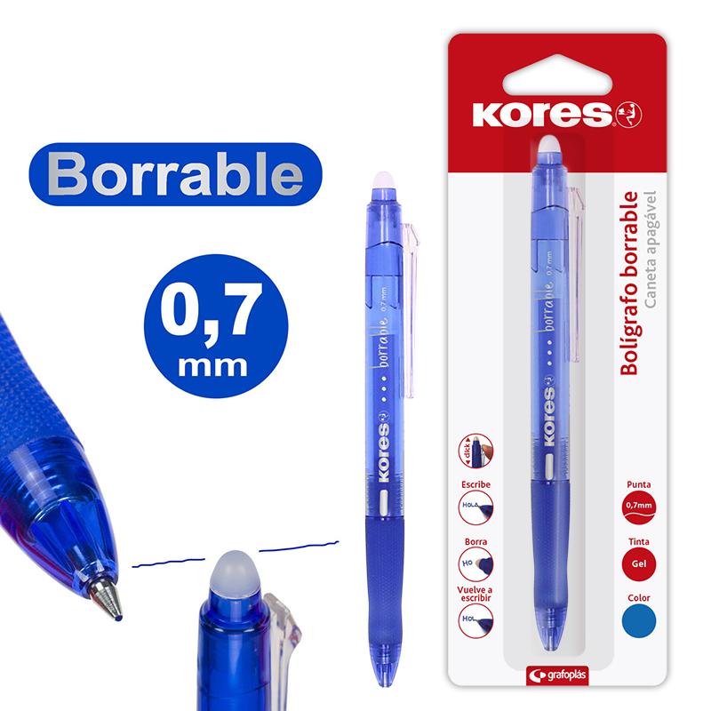 kores-blister-1-boligrafo-gel-borrable-azul-kores