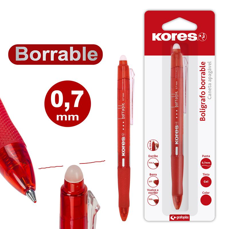 kores-blister-1-boligrafo-gel-borrable-rojo-kores