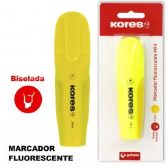 KORES Blister 1 Marcador  Fluor C/Softgrip MF4 Amarillo