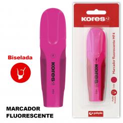 KORES Blister 1 Marcador  Fluor C/Softgrip MF4 Fucsia