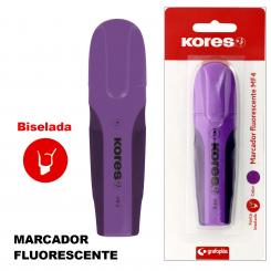 KORES Blister 1 Marcador  Fluor C/Softgrip MF4 Violeta