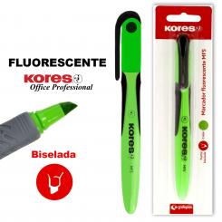 KORES Blister 1 Marcador  Fluor C/Softgrip MF5 Verde